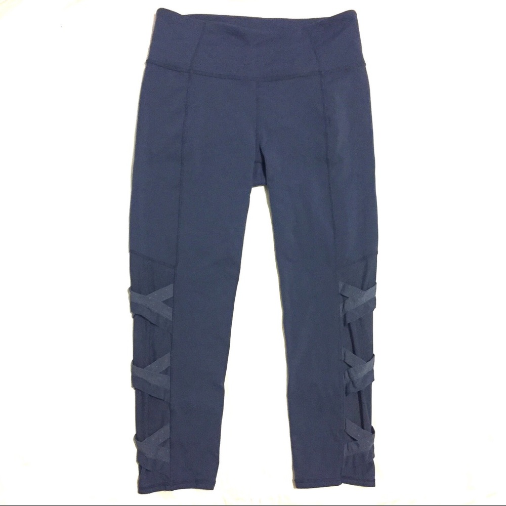 Athleta | Leggings with Mesh Detail - Blue